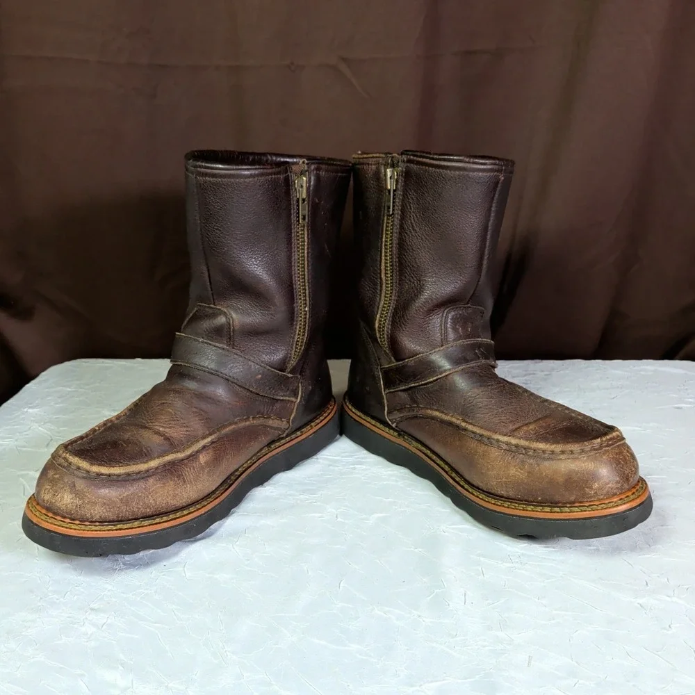 Wood n Stream Flyway Boots Mens Size 11M Brown Outdoor Waterproof Buckle Moc Toe